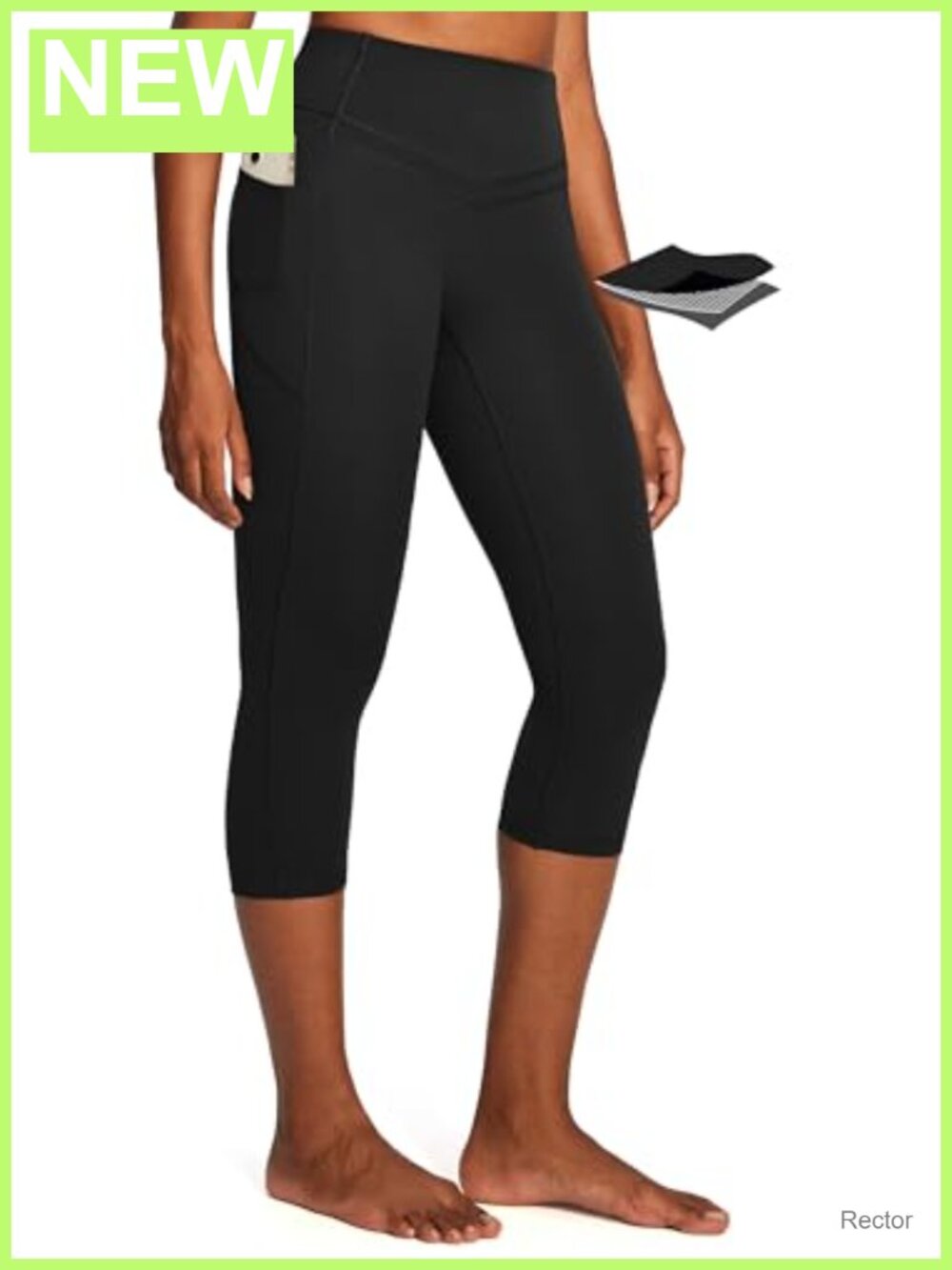 Compression Capri Leggings Women Tummy Control Yoga Pants with Pockets